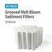 Grooved Melt Blown Sediment Filter Cartridge 2.5x10 20 Micron 25 Pack