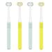 4 Pieces 3 Sided Autism Toothbrush Three Bristles for Special Needs Kids Soft Bristles Soft and Gentle for Complete Tooth and Gum Care(Child)Yellow+Blue