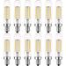 Luxrite T6 T6.5 Vintage LED Tube Light Bulbs 5W= 60W 3000K Soft White Dimmable 500 Lumens UL Listed E12 12-Pack