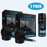 Elaimei Hair Building Fiber Dark Brown with Spay Pump for Thinning Hair Natural Waterproof Men Women 2 Set