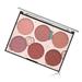 Toma 6 Color Makeup Face Blush Palette Highlight Palette Long Lasting Cheek Blusher Powder Natural Make Up