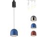 FSLiving J-Type Track Light with Focused 7W COB LED Track Retractable Lift Modern Cone Pendant Lights Adjustable Accent Downlight 3000K Warm White for Ceilingg Customizable - 1 Light (RoyalBlue )