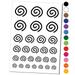 Spiral Doodle Water Resistant Temporary Tattoo Set Fake Body Art Collection - Hot Pink