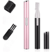 2 Pieces Electric Eyebrow Trimmer Women Precision Face Razors Mini Shaver Battery Operated Small Facial Hair Remover with Comb (Pink Black)