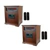 Lifesmart 1500W Electric Infrared Quartz Indoor Space Heater (2 Pack)