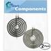 2-Pack Replacement for General Electric LEB131GY2AD 8 inch 6 Turns & 6 inch 5 Turns Surface Burner Elements - Compatible with General Electric WB30M1 & WB30M2 Heating Element for Range
