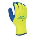 NS Ruf-flex Thermo Blue Rubber Palm Coated Hi-Vis Yellow Cold Temperature Work Gloves Medium - (20 Pairs)