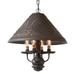 Irvins Country Tinware Wood Homespun Shade Light Pendant in Black