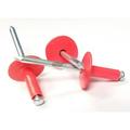 Red 3/16 Pop Rivets Aluminum Large Head Exploding Banana Peel Back Fasteners .125 - .560 Grip Range