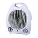 Premium 2 in 1 Portable Fan Heater Adjustable Thermostat White Electric Indoor