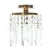 Fridja Mini Chandelier Crystal Ceiling Light Semi Flush Mount Ceiling Lighting Fixture Modern Crystal Ceiling Lamp For Hallway Kitchen Dining Room Bedroom