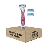 Schick Hydro Silk TrimStyle Moisturizing Razor for Women with Bikini Trimmer and 3 Refills