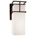 Justice Design Group Fsn-8646W-Opal Fusion 6.5 Structure 1 Light Outdoor Wall Sconce -