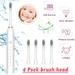 LNKOO Electric Toothbrush IPX7 Waterproof Sonic Whitening Rechargeable Toothbrush for Adults Travel Design 6 Modes Power Toothbrush USB Fast Charging 4 Brush Heads