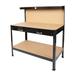 CLEARANCE! Steel Workbench Tool Storage Work Bench Workshop Tools Table W/Drawer and Peg Board 63