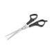 Unique Bargains 6.5 Portable Stainless Steel Straight Scissors Household Hair Paper Shear Black Silver Tone