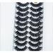 3/5/10 Pairs 3-D Handmade False Eyelashes Strip Lashes 1 to 1.5 cm for Women and Girls