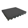 Rubber-Cal Eco-Safety Interlocking Playground Tiles - 2.50 x 19.5 x 19.5 Inch - 4 Pack - 11 Square Feet Coverage - Black