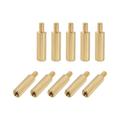 M2 x 10 mm + 3 mm Male to Female Hex Brass Spacer Standoff 10 Pcs