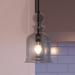 Luxury Modern Farmhouse Indoor Pendant 16.5 H x 9 W with Electrical Insulator Style Elements Vintage Design Charcoal Finish and Glass UHP3044