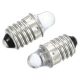 Uxcell 3V E10 White Light Mini LED Flashlight Bulbs with Box 6 Count