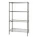 Quantum Storage WR74-1824S 4-Shelf Stainless Steel Wire Shelving Unit - 18 x 24 x 74 in.