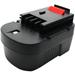 UpStart Battery Black & Decker 499936-34 Battery Replacement - For Black & Decker 14.4V HPB14 Power Tool Battery (2000mAh NICD)