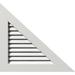 Ekena Millwork 22 W x 22 H Right Triangle Gable Vent - Right Side (29 5/8 W x 29 5/8 H Frame Size) 12/12 Pitch Functional PVC Gable Vent with 1 x 4 Flat Trim Frame