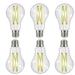 Satco (6 Pack) Dimmable Led Filament Lamps S12432 High Lumens 12.5 Watt A19; Clear; Medium Base; 5000K; 90 Cri; 120 Volt for use at Residential Hospitality Display and Commercial