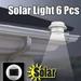 1/2/4/6 LED Solar Powered Light Outdoor Fence Roof Gutter Garden Yard Wall Lamp Garden Street Lighting Energy-saving Lights LED