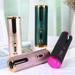 Cheers US Automatic Curling Iron Hair Curler Cordless w/ 6 Temps & Timer Wireless Portable Curler Rechargeable Rotating Curling Iron Wand