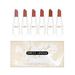 TOPWONER Long-lasting Matte Lipstick Set 6 Pcs Cute Capsule Matte Lipsticks Waterproof Non-Stick Cup Kiss-proof Nude Lip Gloss Beauty Lips Makeup Set