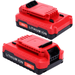 DASNITE 2Pack FOR PORTER CABLE PCC680L 20V Battery Li-ion 3000mAh Pack Battery Red