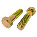 1 1/4-7 x 7 1/2 Hex Head Cap Screws Alloy Steel Grade 8 Zinc Yellow Plating (Quantity: 12 pcs) - Coarse Thread UNC Partially Threaded 7 1/2 Inch Thread 1 1/4 Inch