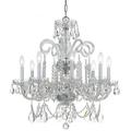 Crystal Eight Light Chandelier in Classic Style 27 inches Wide By 27 inches High-Hand Cut Crystal Type-Polished Chrome Finish Bailey Street Home