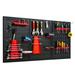 Costway Pegboard Wall Organizer Kit 4 ft.Metal Toolboard W/ 3 Pegboards & 25 Accessories