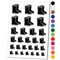 Rubber Rain Boots Water Resistant Temporary Tattoo Set Fake Body Art Collection - Dark Blue