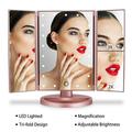 PLN- Lighted Makeup Mirror Tri-fold Vanity Mirror