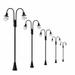 5pcs Garden Lamps Park lanterns Light lamps Gauge 00 / H0 Model Building Decor