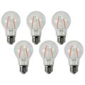 Tesler 25W Equivalent Clear 2W LED Non-Dimmable Standard A19 6-Pack