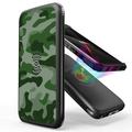 INFUZE Qi Wireless Portable Charger for Samsung Galaxy A52 5G External Battery (10000 mAh 18W Power Delivery USB-C/USB-A Ports) with Touch Tool - Army Camo