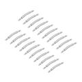 12mm Curved Spring Bar Pins 1.5mm Dia Stainless Steel Double Flanged End Watch Band Link Pin 20 Pack