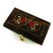 Romantic 30 Note Walnut Tone Double Red Rose and Heart Musical Jewelry Box - Eine Klein Natchmusik (Mozart)