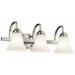 3 Light Bath Vanity Approved For Damp Locations With Transitional Inspirations 8.25 Inches Tall By 22 Inches Wide-Brushed Nickel Finish-Incandescent