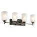 45575OZ-Kichler Lighting-Shailene - 4 Light Bath Vanity Approved for Damp Locations - with Transitional inspirations - 8.25 inches tall by 29.5 inches