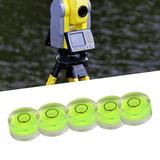 XWQ 5Pcs Round Bubble Spirit Level Double-circle Bullseye Measurement Instrument