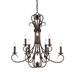 Candelabra Chandelier 9 Light Steel in Eclectic Style 32.5 inches High By 28 inches Wide-Rubbed Bronze Finish Bailey Street Home 170-Bel-647811