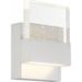 Nuvo Lighting Ellusion LED Small Wall Sconce 15W Polished Nickel Finish with Seeded Glass - N/A