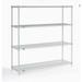 Nexel 5 Tier Silver Epoxy Wire Shelving Starter Unit 54 W x 21 D x 86 H