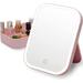 Lighted Table Makeup Mirror with LED Lights Portable Vanity Desk Mirror Rechargeable Cosmetic Mirror